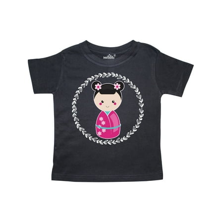 

Inktastic Girls Pink Kokeshi Doll Cute Gift Toddler Toddler Girl T-Shirt