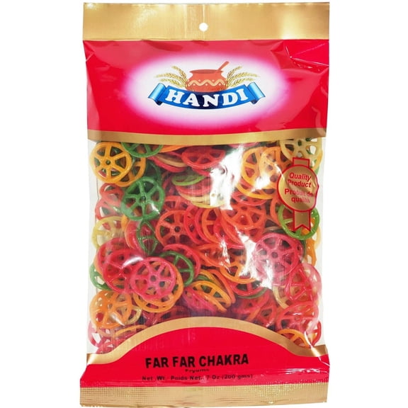 Handi Farfar Chakra - 1ct - 200g - Crunchy Traditional Wheel-Shaped Fryums (1ct)