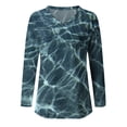 thumbnail image 4 of Camiseta de manga larga estampada convencional con cuello en V informal para mujer a la moda Fridja  FKASFK3615, 4 of 4