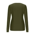 thumbnail image 4 of Ashirexll Winter Tops for Long Sleeve Shirts for Casual Solid Color V-Neck Button Down Knit T-Shirt Blouse, 4 of 7