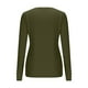 thumbnail image 4 of Heisall Womens Casual T-Shirts Long Sleeve Button-Up V-Neck Solid Color 2025 New Arrival Fashion Casual Tops, 4 of 7