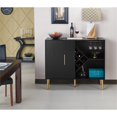thumbnail image 2 of Bowery Hill Buffet Contemporain en Bois Multi-Rangements Noir/or, 2 of 6