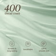 thumbnail image 6 of Bare Home Organic Cotton Duvet Cover Set - 400 Thread Count - Sateen Weave - Twin/Twin XL, Willow, 2-Pieces, 6 of 10