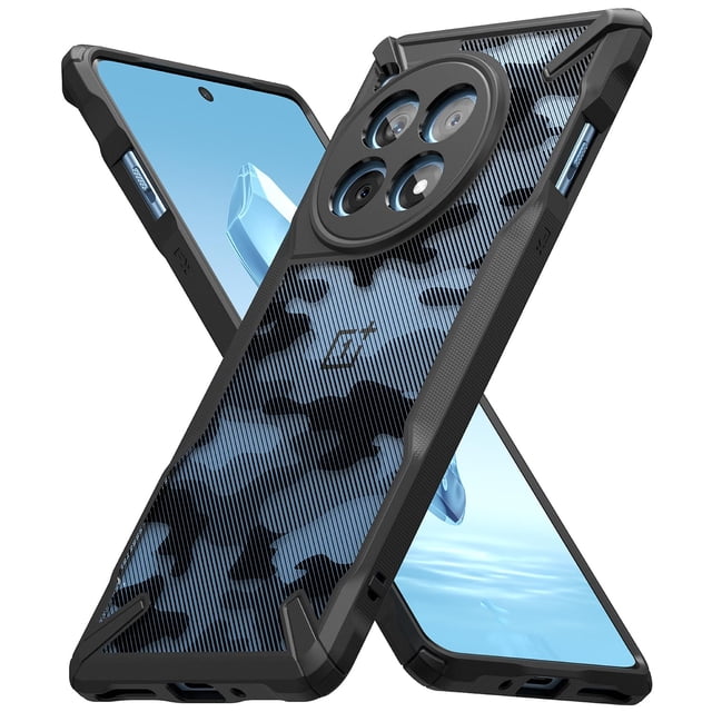 Funda de teléfono Ringke Fusion-X Camo Black para OnePlus 12R