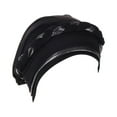 thumbnail image 1 of XASZHN Women's Braid Hat Muslim Ruffle Cancer Turban Wrap Cap for Fashion Head Cover with Color Block Design Black_003 One Size, 1 of 4