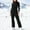Black(Zipper), variant on Coorders Women's Insulated Waterproof Ski Bib Overalls Snow Windproof Snowboarding Pant with Pockets, Women's Plus Green,Size XXL