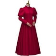 thumbnail image 3 of Black Medieval Renaissance Dress Gothic Edwardian Victorian Ball Gown Civil War Vampire Dress for Women, 3 of 7