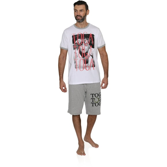 T-shirt Graphique Pyjama pour Homme et Ensemble de Vêtements de Détente en Coton Courts Toga Toga