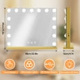 thumbnail image 5 of LED Makeup Mirror with Lights, Large Size Vanity Mirror for Dressing Table, USB Type C Charging, 10X Magnification, Touch Control, Adjustable Brightness, Smart Beauty Mirror, 5 of 7