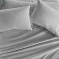 thumbnail image 3 of Breathable Cool Wrinkle Resistant Bed Sheets Set + 2 Bonus Pillowcases Light Gray for King Size Bedding by Comfort Canopy, 3 of 12