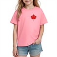 thumbnail image 2 of Zpanxa T-Shirts pour Tout-Petites Fille Imprimé Feuille d'Érable Manches Courtes Col Rond Haut Décontracté en Coton 5 Ans, 2 of 6