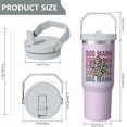 thumbnail image 5 of 1pc Dog mother 30oz Tumbler with Straw & Handle - Insulated Stainless Steel Cup | Holiday Gift for Man Women (Christmas, Valentine's, Birthday), 5 of 7