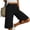 🔥 Black_New, variant on Capri Shorts Cropped Womens Solid Color Mid Length Cotton Linen Drawstring Ankle Binding Casual Cropped Shorts Elastic Waist Pocketed Summer Capris