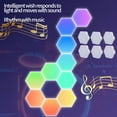 thumbnail image 5 of Hexagonal RGB Light under $5! CQCYD Hexagonal RGB Light Panels, Smart Control LED Wall Light with Music Sync, Game Room Mood Lighting, DIY Background Wall Light for Bedroom Living Room, USB Powered, 5 of 7