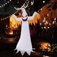 thumbnail image 1 of Halloween Inflatable Scary White Ghost with LED Flame Light Evil Scary Horror Waterproof Outdoor LED Light Ghost for Halloween Garden Party Yard Lawn, 1 of 5