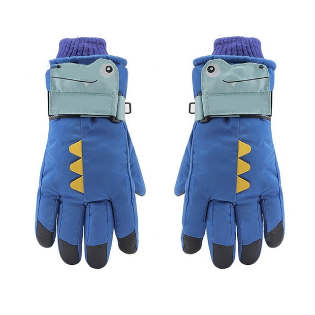 Guantes de esquí para niños de 7 a 9 años, guantes de invierno impermeables, guantes cálidos para niños y niñas de invierno