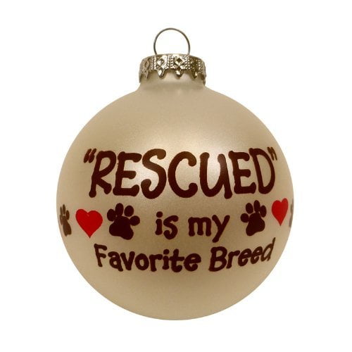 Christmas Rescued Dog Ornament Holiday Rescue Pet Ornament Rescue Dog