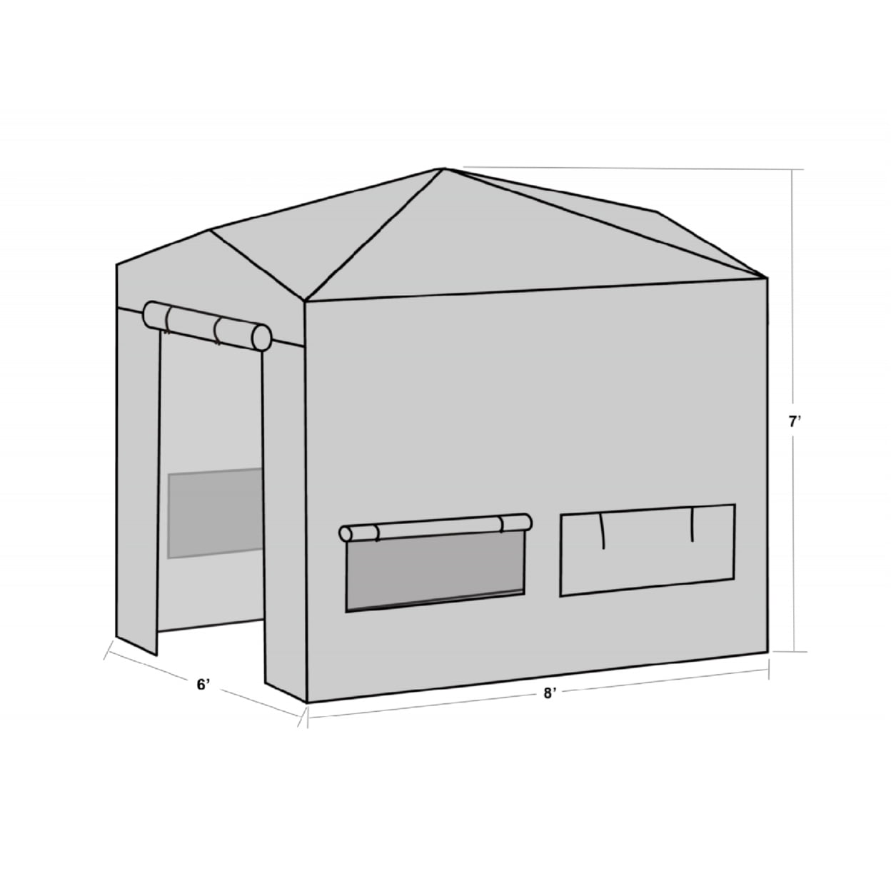 NorWestOutdoor 6'W x 8'D x 7'H Pop Up Greenhouse- White