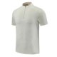 thumbnail image 4 of pstuiky Camisas de verano para hombre, de color sólido, transpirables, de malla elástica, ajustadas, cómodas, deportivas, informales, con cremallera, de manga corta y cuello redondo, 4 of 8