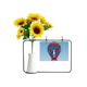 thumbnail image 1 of Rusia símbolo nacional vase pattern Tarjeta de bendición de jarrón de girasol artificial, 1 of 3