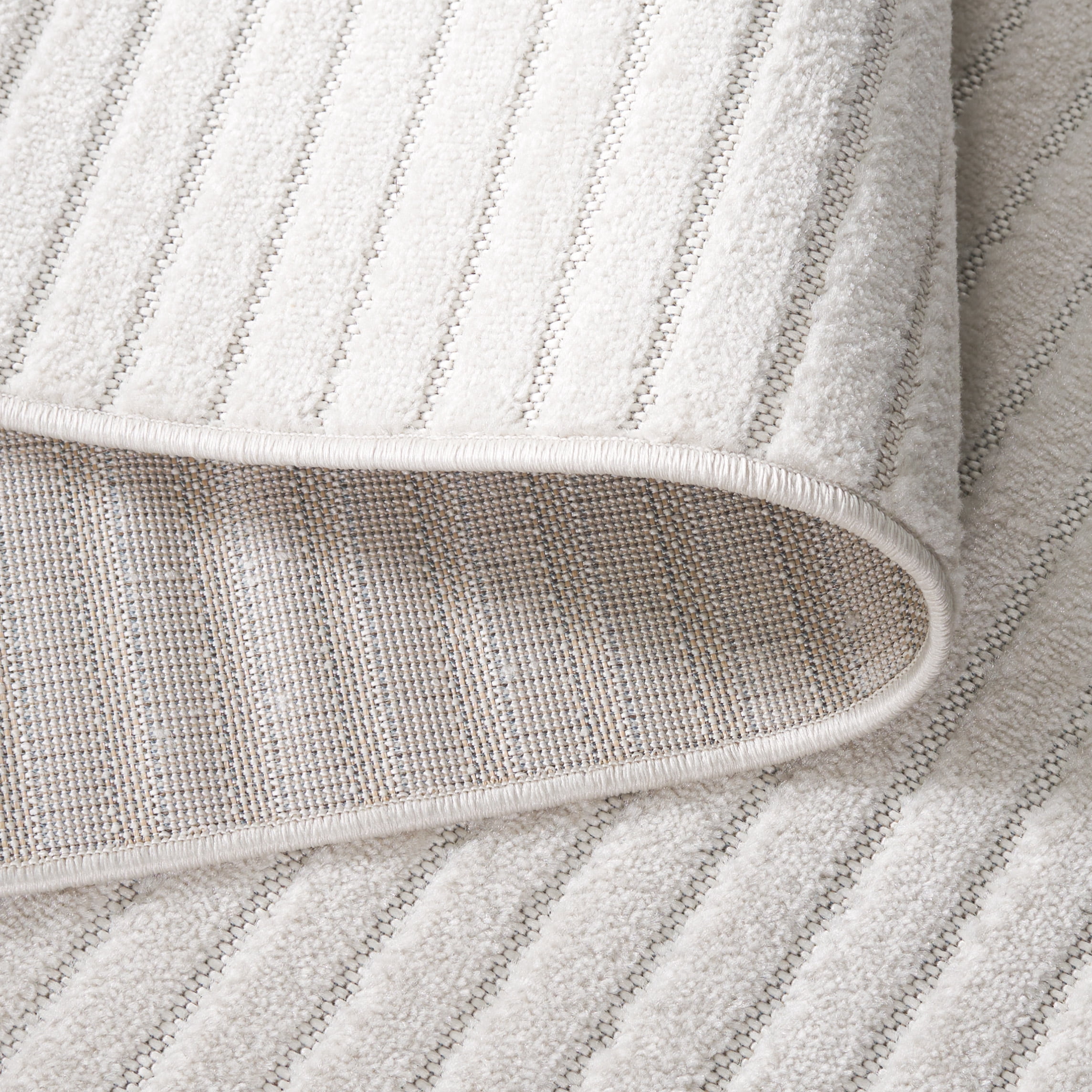 SAFAVIEH Stella Bernadine Striped Indoor/Outdoor Area Rug, Ivory, 8'2" x 10'