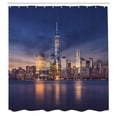 thumbnail image 3 of Ambesonne New York Shower Curtain, Manhattan Landscape, 69"Wx84"L, Multicolor, 3 of 5