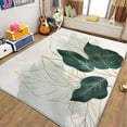 thumbnail image 3 of Area Rugs, Watercolor Style Plant Leaves Rug Home Modern Carpet, Minimalist Carpet Non-Slip Carpets Rectangle Rug For Living Room, Bedroom, Office And Indoor Decoration, 3 of 7