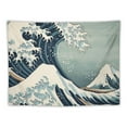 thumbnail image 5 of GOSMITH   Ukiyoe Tapestry Kanagawa Ocean Wave Sky Sunrise Japanese Traditional Painting Wall Hanging Sea Nature Landscape Wall Tapestries Wall Art for Shoji Lving Room Bedroom Decor, 5 of 7