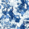 thumbnail image 3 of uniQstiQ Blue Peacocks Wallpaper Peel-and-Stick 25"W x 125"H, 3 of 3