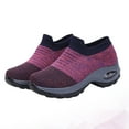 thumbnail image 4 of Zapatillas deportivas moradas de tejido moderno para mujer, transpirables, sin cordones, informales, para actividades al aire libre, talla 36, 4 of 7