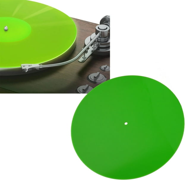Acrylic Turntable Mat, 12in Anti Static Improved Sound Quality Slipmat with Noise Reduction, Sleek Design Platter Mat for LP Records