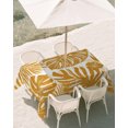 thumbnail image 2 of 60x102 Inch Outdoor Tablecloth with Umbrella Hole Zipper Rectangle Mustard Monstera Rectangular Tablecloths Waterproof Palm Tree Leaf Boho Botanical Tropical Patio Table Cloth Cover for Picnic, 2 of 8