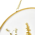 thumbnail image 3 of Mainstays Hanging Gold Circular Framed Glass Dried Pressed Floral Wall Decor, 9x9, 3 of 6
