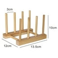 thumbnail image 6 of Kitchen Storage Rack Bamboo Anti-skid Plate Pot Lid Dish Bowl Drying Holder Organization Cutting Board Drainage Stand, 6 of 10