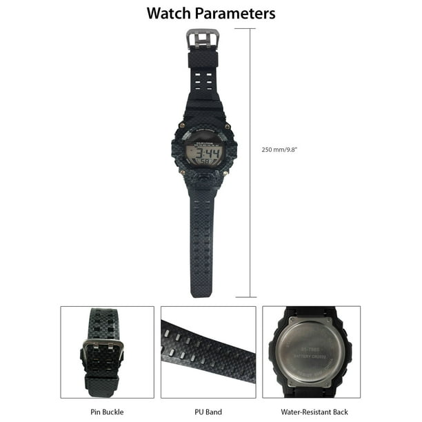George Mens Solar Digital Wristwatch Plastic Band - Walmart