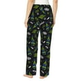 thumbnail image 3 of Xecao Space Rockets Women's Straight Lounge Pajama Pants: The Epitome of Relaxed Sleepwear, 3 of 9