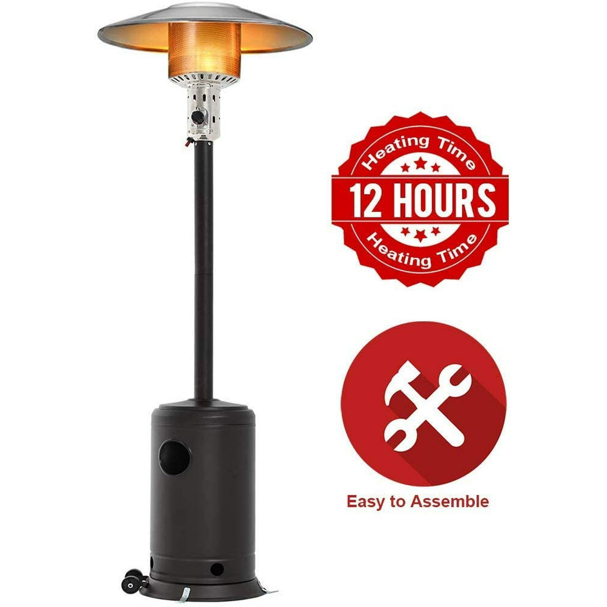 Fdw Outdoor Patio Heater Propane Garden With Wheels Floor Standing Commercial Lp Gas 41 000btu Steel Power Coated Csa Certified Mocha Canada Fdw Outdoor Patio Heater Propane Garden, Outdoor Propane Heater Canada