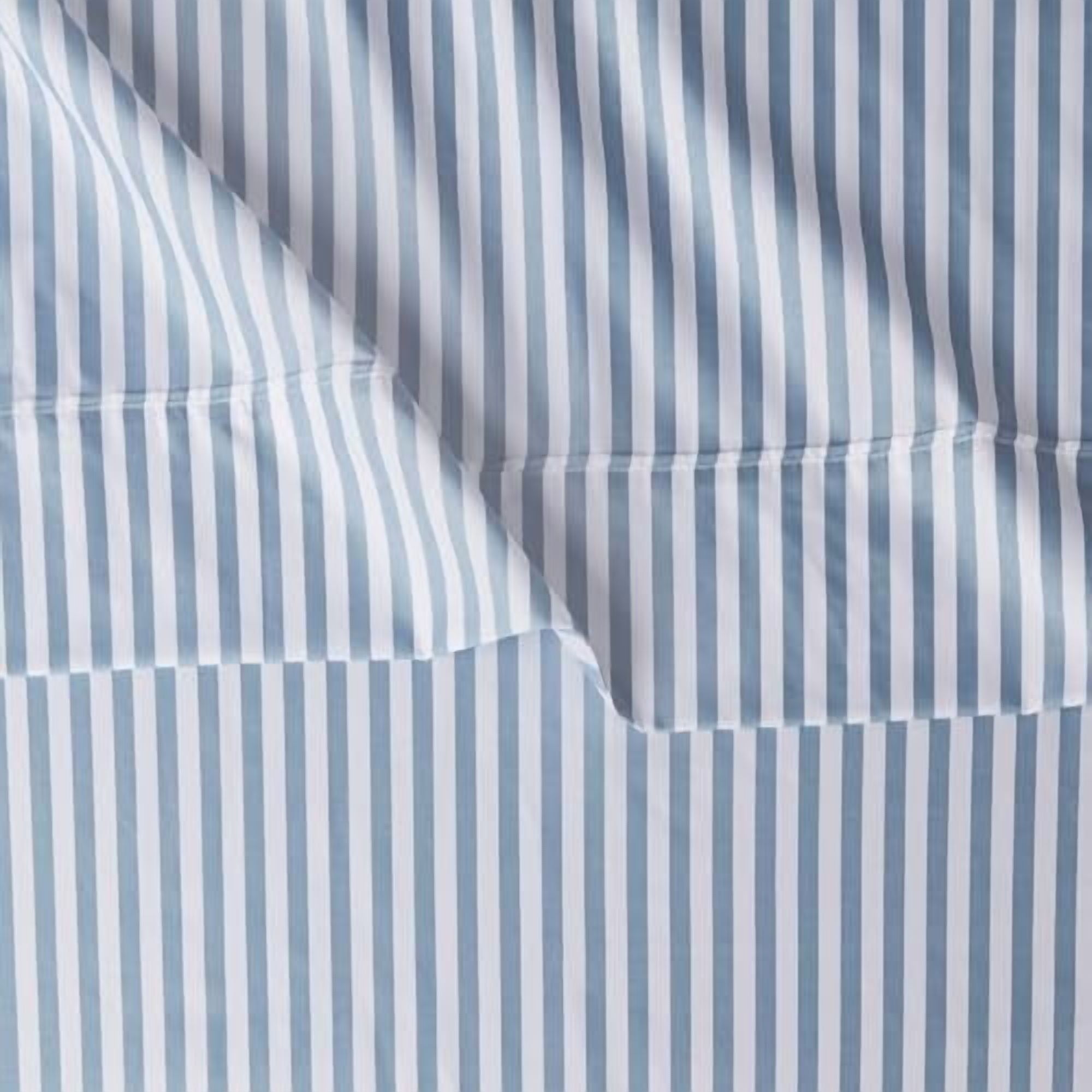 Basics Lightweight Super Soft Easy Care Microfiber 3 Piece Bed Sheet Set With 14-inch Deep Pockets - Twin, Dusty Blue Pinstripe,Printed