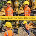 thumbnail image 4 of Casco de construcción infantil ajustable amarillo Babu Works, 4 of 6
