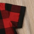 thumbnail image 5 of 1-5Y Summer Toddler Kids Baby Boy Sets Gentleman Clothes Red Plaid Shirt Tops Shorts Pants Formal Outfit, 5 of 7