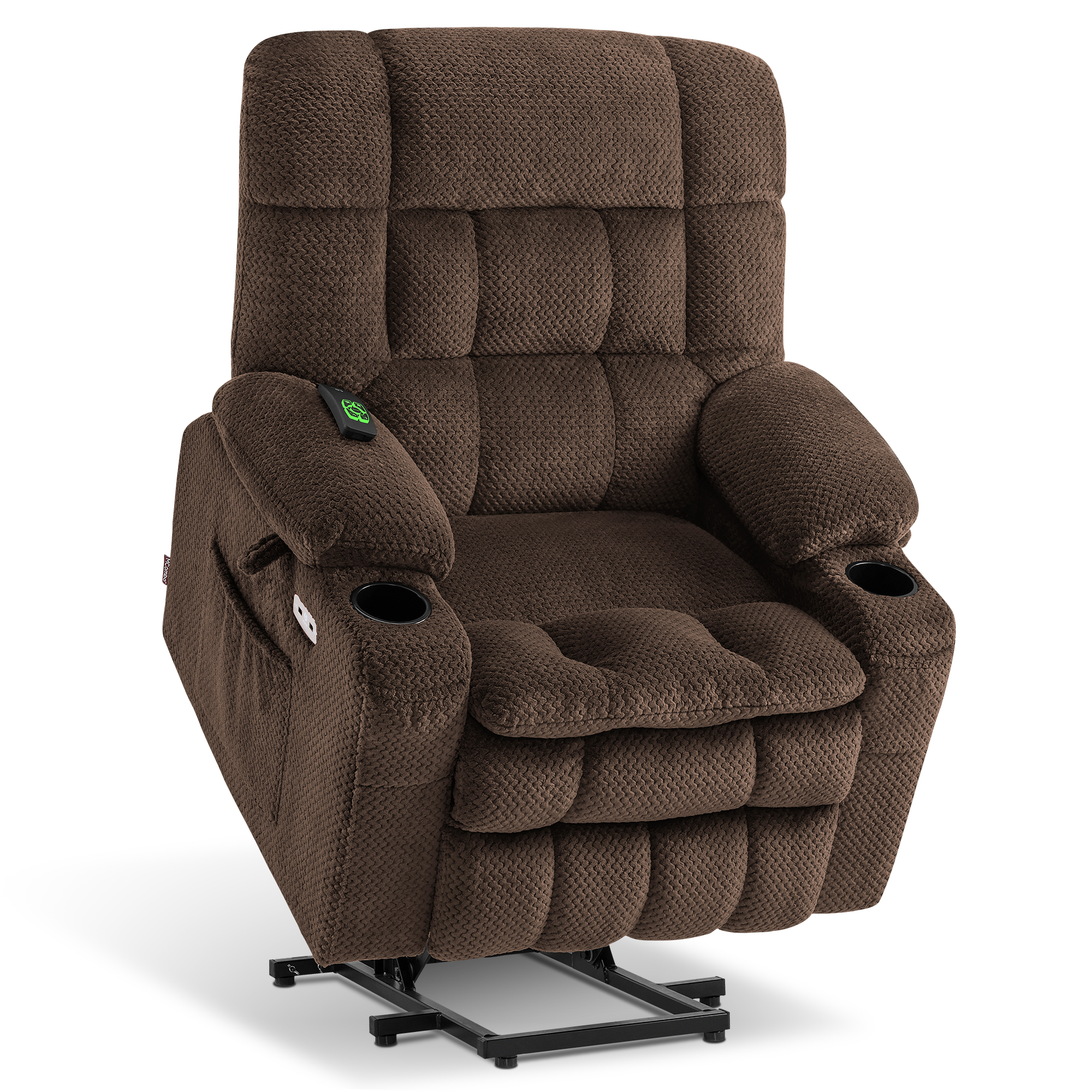 MCombo 21.3" Seat Width Lay Flat Dual Motor Power Recliner Lift Chair with Vibration and Heat, Infinite Position