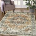 thumbnail image 2 of ZACOO 9' x 12' Large Area Rug for Living Room Bedroom Machine Washable Distressed Printed Area Rug, Brown, 2 of 6