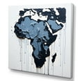 thumbnail image 2 of Designart "Contemporary African Map In Black And Blue" Africa Wall Art Prints, 2 of 7