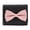 Black with Pink Bow, variant on Premium Faux Leather Bow Accent Tri-Fold Wallet (Women)