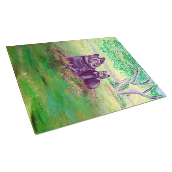 Caroline's Treasures Schipperke Glass Cutting Board Large
