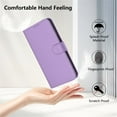 thumbnail image 6 of Wallet Case Compatible for Google Pixel 8 Pro, PU Leather Magnetic Closure Protective Flip Folio Case with 3 Card Holder and Wrist Strap Cover Women Men,Purple,For Google Pixel 8 Pro, 6 of 7