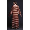 thumbnail image 3 of Bimba Robe Maxi en Georgette Mousse à Imprimé Floral en Blocs pour Femmes à Manches Longues avec Taille Élastique - Grande, 3 of 5