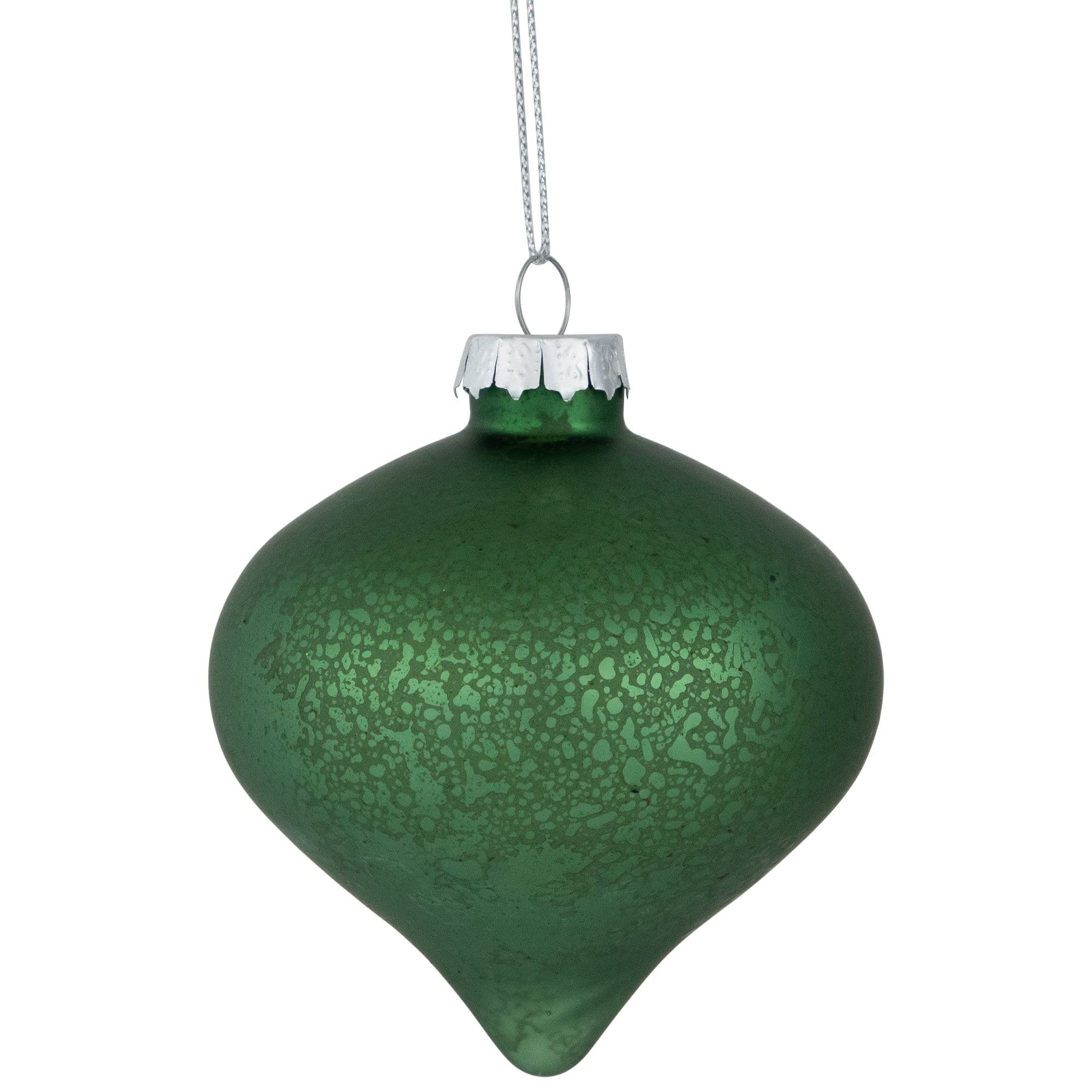 Northlight 3-Finish Glass Christmas Ball and Onion Ornaments - 3" (80mm) - Forest Green - 9ct
