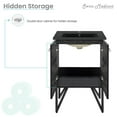 thumbnail image 5 of Annecy 24 in. Black Walnut Bathroom Vanity With Black Ceramic Sink Top, 5 of 6
