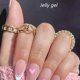 thumbnail image 2 of Parche para uñas con forma de gota de agua rosa y almendra, lindo parche para uñas con corte de viento, mejora de uñas postizas (24PCS), 2 of 6